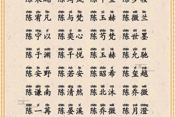 陈姓宝宝取名指南:如何选择既有寓意又好听的名字 陈姓宝宝取名指南:如何选择既有寓意又好听的名字