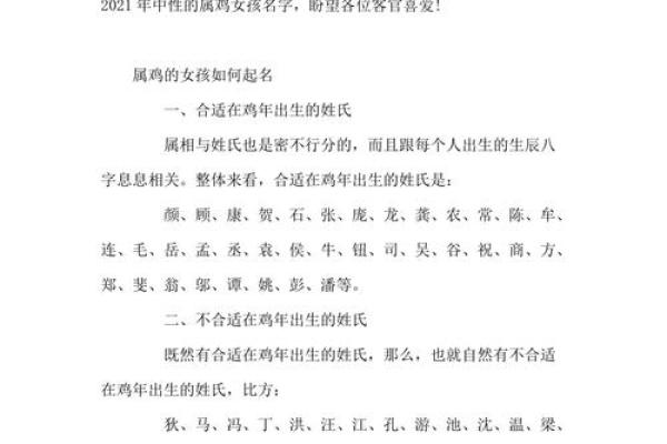 鸡年女孩名字推荐,寓意美好又独特 鸡年女孩名字推荐,寓意美好又独特
