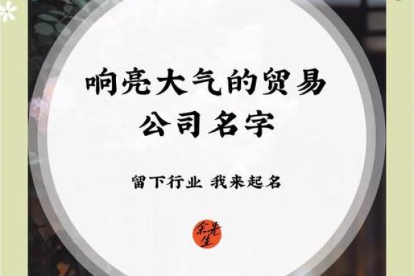 如何为贸易公司起一个独特且有吸引力的名字 如何为贸易公司起一个独特且有吸引力的名字