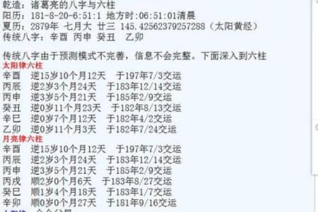 诸葛亮八字背后的智慧与命运玄机