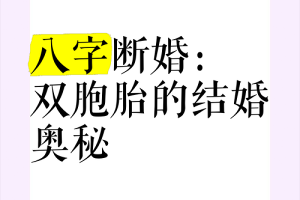 双胞胎八字分析：命运真的如你所想吗