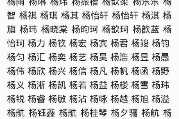 适合杨宝宝的个性化名字推荐