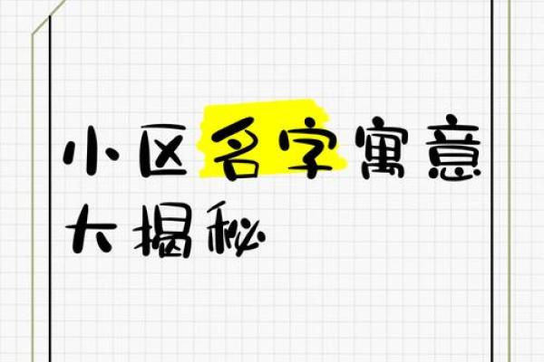 有寓意的创意小区名字推荐