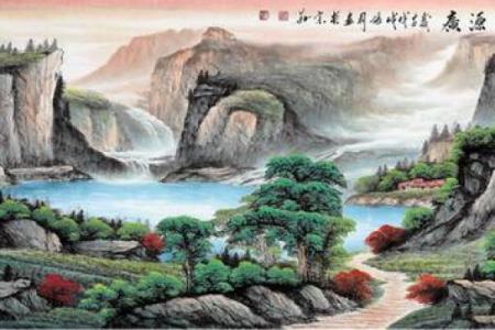 山水画风水布局提升办公室的运势与气场
