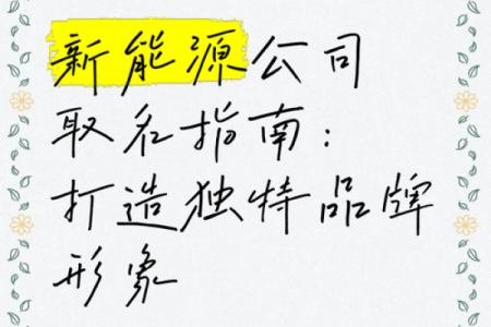 新材料贸易公司命名指南：打造独特品牌的关键要素