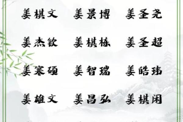 姜名字大全集：为宝宝挑选寓意深远的姜姓名字灵感