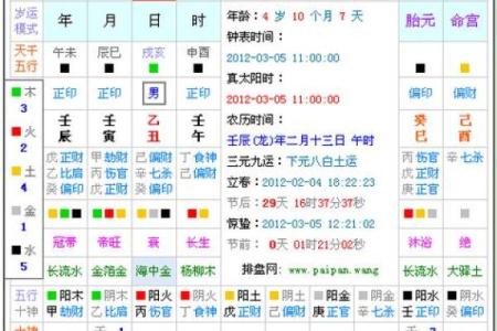 轻松掌握生辰八字五行查询表，揭开命运的秘密！
