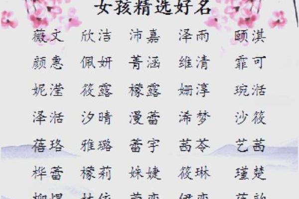 女孩名字中最美的字选择指南