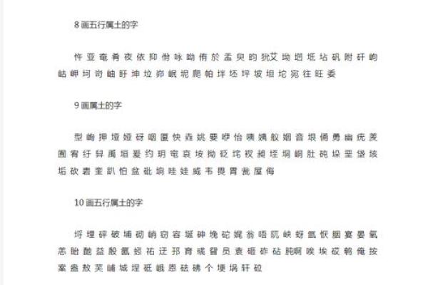 五行属土的字大全解析:带你了解土属性汉字的含义与特点 五行属土的字大全解析:带你了解土属性汉字的含义与特点