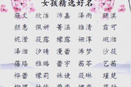 女孩名字中最美的字选择指南