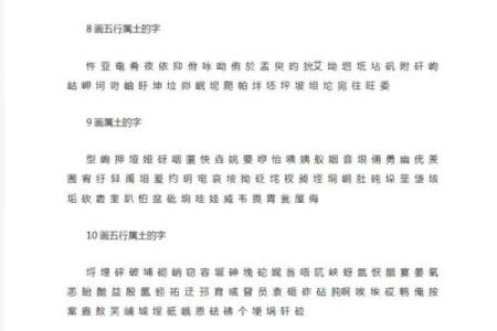 五行属土的字大全解析：带你了解土属性汉字的含义与特点