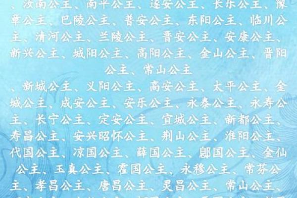 揭开古代公主名字的神秘面纱 揭开古代公主名字的神秘面纱