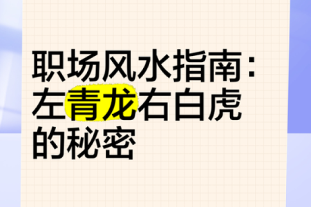 职场风水必知的几个关键布局要素