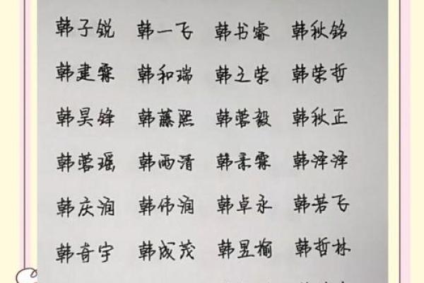 韩姓宝宝起名的独特建议与灵感 韩姓宝宝起名的独特建议与灵感