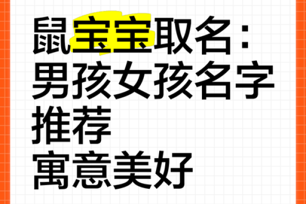 鼠宝宝男孩名字推荐