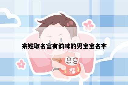 宗姓取名富有韵味的男宝宝名字