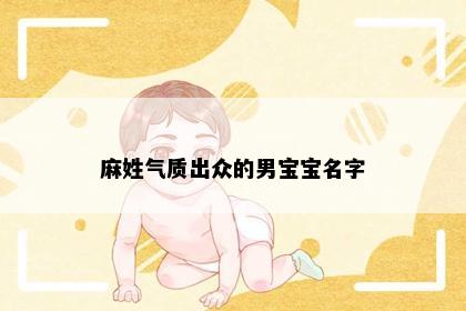麻姓气质出众的男宝宝名字