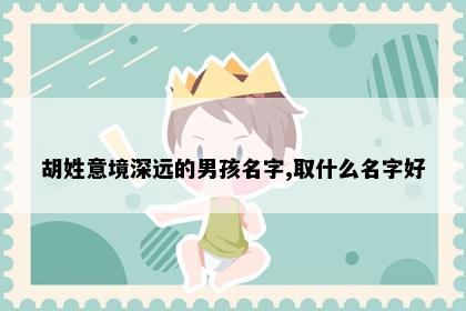 胡姓意境深远的男孩名字,取什么名字好
