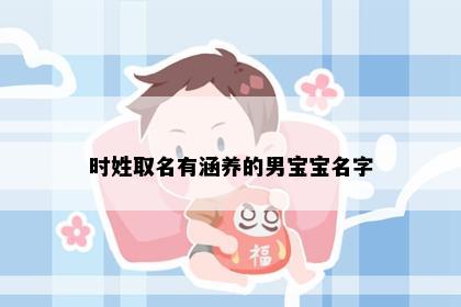 时姓取名有涵养的男宝宝名字
