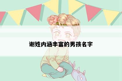 谢姓内涵丰富的男孩名字