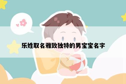 乐姓取名雅致独特的男宝宝名字