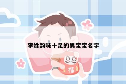李姓韵味十足的男宝宝名字