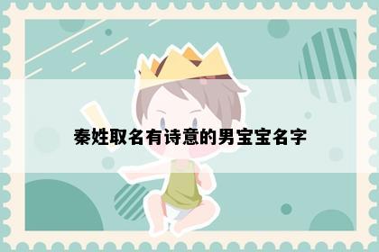 秦姓取名有诗意的男宝宝名字