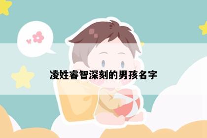 凌姓睿智深刻的男孩名字