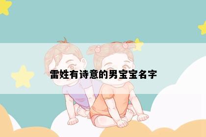 雷姓有诗意的男宝宝名字