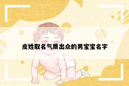 皮姓取名气质出众的男宝宝名字