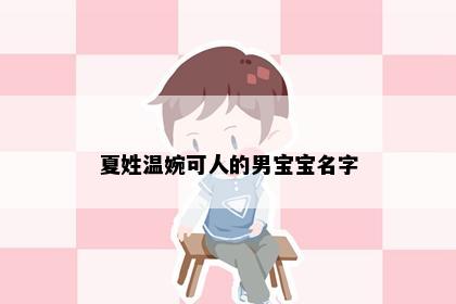 夏姓温婉可人的男宝宝名字