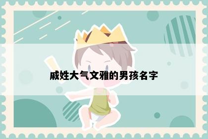 戚姓大气文雅的男孩名字