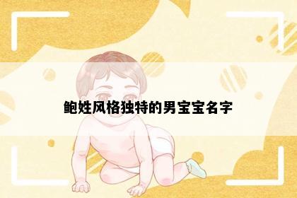鲍姓风格独特的男宝宝名字