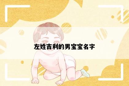 左姓吉利的男宝宝名字
