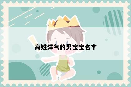 高姓洋气的男宝宝名字