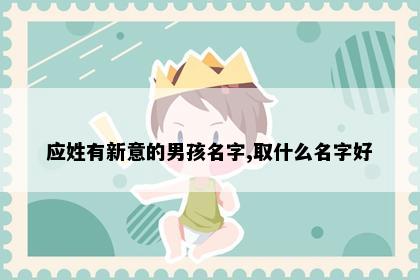 应姓有新意的男孩名字,取什么名字好