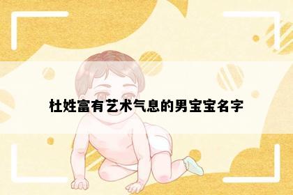杜姓富有艺术气息的男宝宝名字