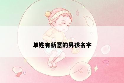 单姓有新意的男孩名字