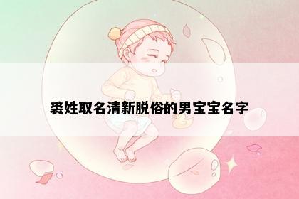 裘姓取名清新脱俗的男宝宝名字
