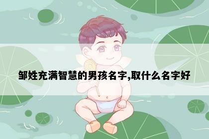 邹姓充满智慧的男孩名字,取什么名字好