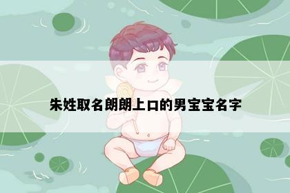 朱姓取名朗朗上口的男宝宝名字