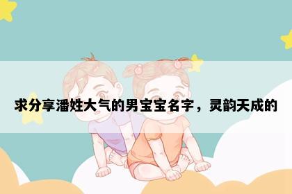 求分享潘姓大气的男宝宝名字，灵韵天成的
