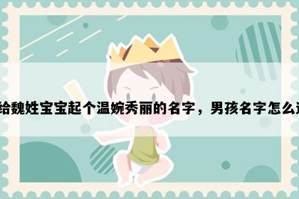 想给魏姓宝宝起个温婉秀丽的名字，男孩名字怎么选？