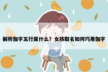 解析伽字五行属什么？女孩取名如何巧用伽字