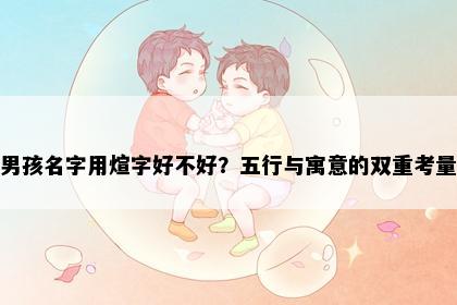 男孩名字用煊字好不好？五行与寓意的双重考量