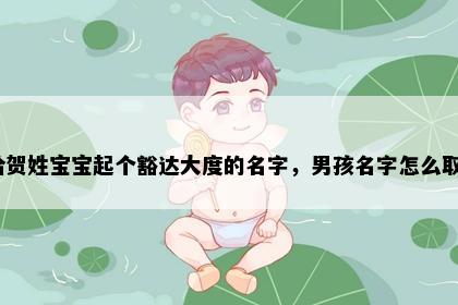 想给贺姓宝宝起个豁达大度的名字，男孩名字怎么取好？